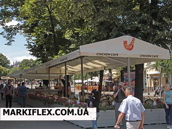 Двойная маркиза для ресторана Двойная маркиза для ресторана