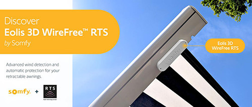 Датчик колебаний Somfy Eolis 3D Wirefree